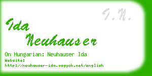 ida neuhauser business card